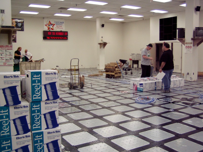 Camass access floor Case Study Photo, Time Warner flushing, USA